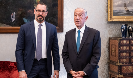 Prince Rahim and President Marcelo Rebelo de Sousa in Lisbon. AKDN / Rui Ochoa